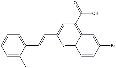 6-bromo-2-[(E)-2-(2-methylphenyl)vinyl]quinoline-4-carboxylic acid Struktur