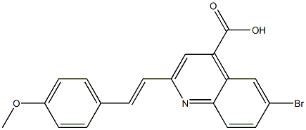 6-bromo-2-[(E)-2-(4-methoxyphenyl)vinyl]quinoline-4-carboxylic acid Struktur