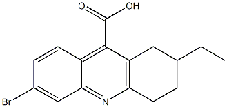 6-bromo-2-ethyl-1,2,3,4-tetrahydroacridine-9-carboxylic acid Struktur