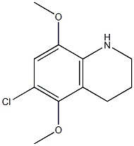 6-chloro-5,8-dimethoxy-1,2,3,4-tetrahydroquinoline Struktur