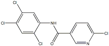 6-chloro-N-(2,4,5-trichlorophenyl)pyridine-3-carboxamide Struktur