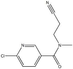 6-chloro-N-(2-cyanoethyl)-N-methylpyridine-3-carboxamide Struktur