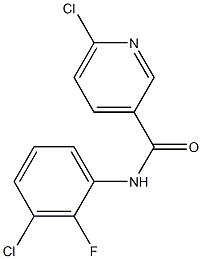 6-chloro-N-(3-chloro-2-fluorophenyl)pyridine-3-carboxamide Struktur