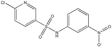 6-chloro-N-(3-nitrophenyl)pyridine-3-sulfonamide Struktur