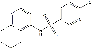 6-chloro-N-(5,6,7,8-tetrahydronaphthalen-1-yl)pyridine-3-sulfonamide Struktur