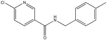 6-chloro-N-[(4-methylphenyl)methyl]pyridine-3-carboxamide Struktur