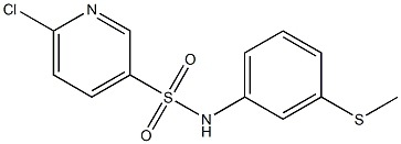 6-chloro-N-[3-(methylsulfanyl)phenyl]pyridine-3-sulfonamide Struktur