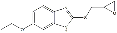 6-ethoxy-2-[(oxiran-2-ylmethyl)sulfanyl]-1H-1,3-benzodiazole Struktur