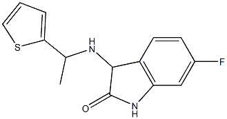 6-fluoro-3-{[1-(thiophen-2-yl)ethyl]amino}-2,3-dihydro-1H-indol-2-one Struktur