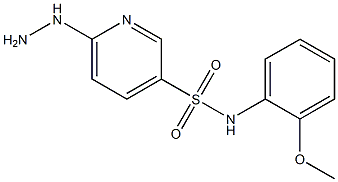 6-hydrazinyl-N-(2-methoxyphenyl)pyridine-3-sulfonamide Struktur