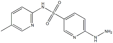 6-hydrazinyl-N-(5-methylpyridin-2-yl)pyridine-3-sulfonamide Struktur