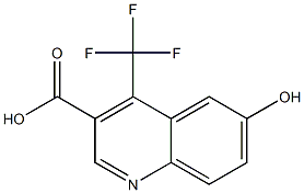 6-hydroxy-4-(trifluoromethyl)quinoline-3-carboxylic acid Struktur