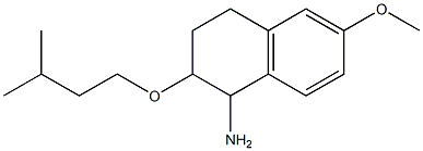 6-methoxy-2-(3-methylbutoxy)-1,2,3,4-tetrahydronaphthalen-1-amine Struktur