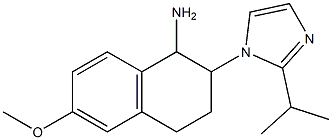 6-methoxy-2-[2-(propan-2-yl)-1H-imidazol-1-yl]-1,2,3,4-tetrahydronaphthalen-1-amine Struktur