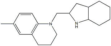 6-methyl-1-(octahydro-1H-indol-2-ylmethyl)-1,2,3,4-tetrahydroquinoline Struktur