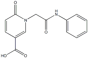 6-oxo-1-[(phenylcarbamoyl)methyl]-1,6-dihydropyridine-3-carboxylic acid Struktur