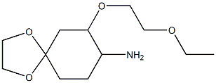 7-(2-ethoxyethoxy)-1,4-dioxaspiro[4.5]decan-8-amine Struktur