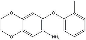 7-(2-methylphenoxy)-2,3-dihydro-1,4-benzodioxin-6-amine Struktur