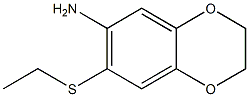 7-(ethylsulfanyl)-2,3-dihydro-1,4-benzodioxin-6-amine Struktur