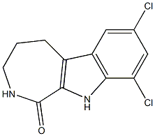 7,9-dichloro-1H,2H,3H,4H,5H,10H-azepino[3,4-b]indol-1-one Struktur