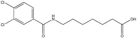 7-[(3,4-dichlorophenyl)formamido]heptanoic acid Struktur