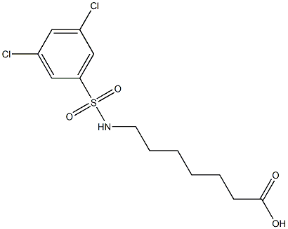 7-[(3,5-dichlorobenzene)sulfonamido]heptanoic acid Struktur