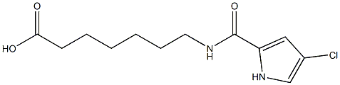 7-[(4-chloro-1H-pyrrol-2-yl)formamido]heptanoic acid Struktur