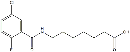 7-[(5-chloro-2-fluorophenyl)formamido]heptanoic acid Struktur