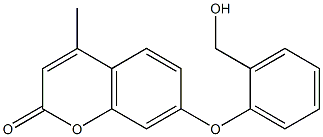 7-[2-(hydroxymethyl)phenoxy]-4-methyl-2H-chromen-2-one Struktur