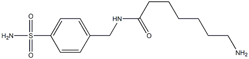 7-amino-N-[(4-sulfamoylphenyl)methyl]heptanamide Struktur