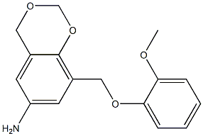 8-(2-methoxyphenoxymethyl)-2,4-dihydro-1,3-benzodioxin-6-amine Struktur