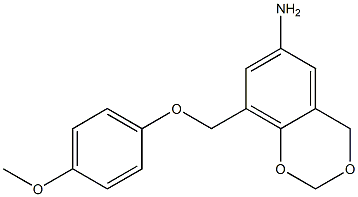 8-(4-methoxyphenoxymethyl)-2,4-dihydro-1,3-benzodioxin-6-amine Struktur