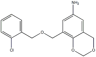 8-{[(2-chlorophenyl)methoxy]methyl}-2,4-dihydro-1,3-benzodioxin-6-amine Struktur