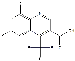 8-fluoro-6-methyl-4-(trifluoromethyl)quinoline-3-carboxylic acid Struktur