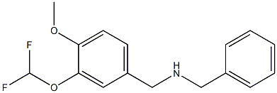 benzyl({[3-(difluoromethoxy)-4-methoxyphenyl]methyl})amine Struktur