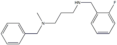 benzyl(3-{[(2-fluorophenyl)methyl]amino}propyl)methylamine Struktur