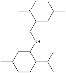 dimethyl(4-methyl-1-{[5-methyl-2-(propan-2-yl)cyclohexyl]amino}pentan-2-yl)amine Struktur