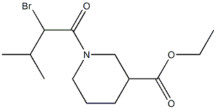 ethyl 1-(2-bromo-3-methylbutanoyl)piperidine-3-carboxylate Struktur