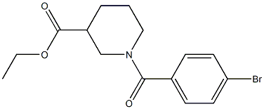 ethyl 1-(4-bromobenzoyl)piperidine-3-carboxylate Struktur