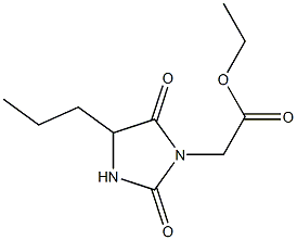 ethyl 2-(2,5-dioxo-4-propylimidazolidin-1-yl)acetate Struktur