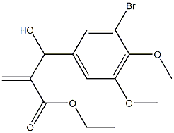 ethyl 2-[(3-bromo-4,5-dimethoxyphenyl)(hydroxy)methyl]prop-2-enoate Struktur