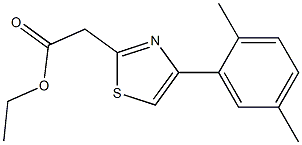 ethyl 2-[4-(2,5-dimethylphenyl)-1,3-thiazol-2-yl]acetate Struktur