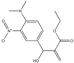 ethyl 2-{[4-(dimethylamino)-3-nitrophenyl](hydroxy)methyl}prop-2-enoate Struktur