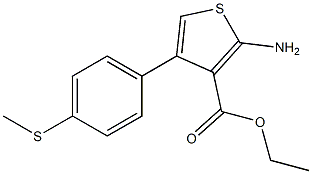 ethyl 2-amino-4-[4-(methylsulfanyl)phenyl]thiophene-3-carboxylate Struktur