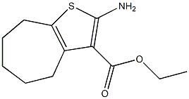 ethyl 2-amino-4H,5H,6H,7H,8H-cyclohepta[b]thiophene-3-carboxylate Struktur