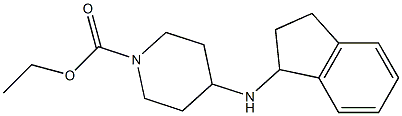 ethyl 4-(2,3-dihydro-1H-inden-1-ylamino)piperidine-1-carboxylate Struktur