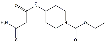 ethyl 4-(2-carbamothioylacetamido)piperidine-1-carboxylate Struktur