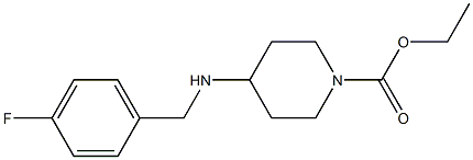 ethyl 4-{[(4-fluorophenyl)methyl]amino}piperidine-1-carboxylate Struktur