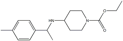 ethyl 4-{[1-(4-methylphenyl)ethyl]amino}piperidine-1-carboxylate Struktur