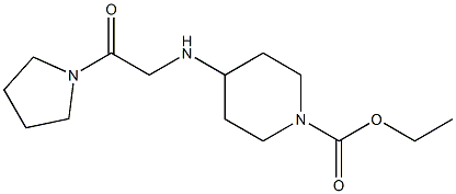 ethyl 4-{[2-oxo-2-(pyrrolidin-1-yl)ethyl]amino}piperidine-1-carboxylate Struktur